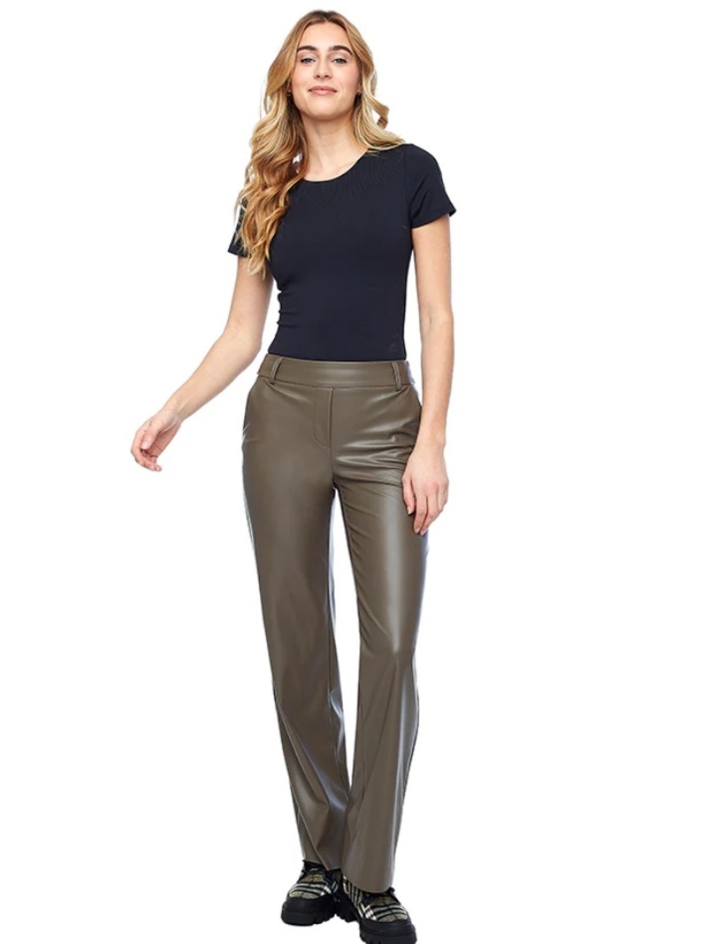 NWT I Love Tyler Madison Yaelle Vegan Soft Leather Ankle Pant M
